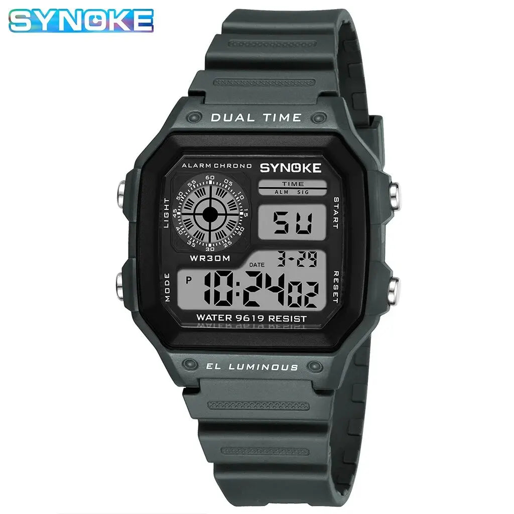 SYNOKE Military Digital Watches Men Sports cronografo luminoso impermeabile maschile orologi da polso elettronici Relogio Masculino
