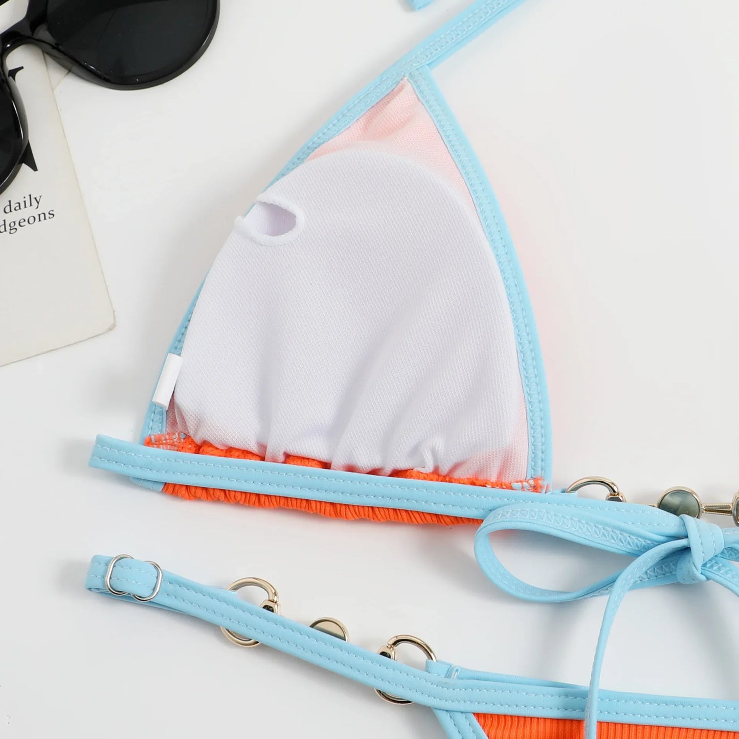 Set bikini sexy in due pezzi Set bikini con stampa casuale da donna Costume da bagno push-up Costume da bagno sandbeach