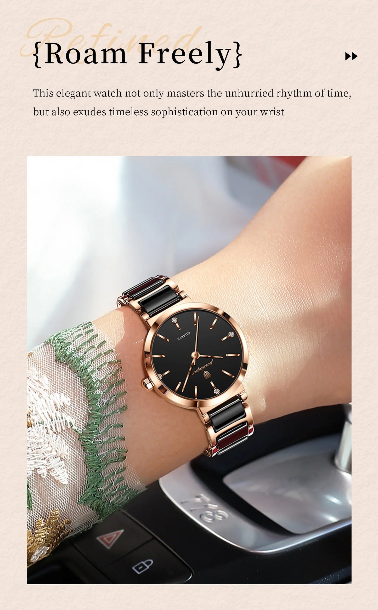 Orologio di lusso POEDAGAR Top Diamond per donna, orologio al quarzo da donna di alta qualità, impermeabile, in acciaio inossidabile, con scatola.