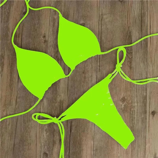 Costume da Bagno Bikini con Spalline Regolabili, Tre Punti di Attrazione, Multicolore con Imbottitura sul Seno, in Tessuto Poliestere Seta di Latte, Taglia Unica