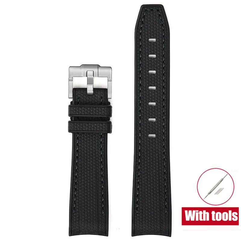 Cinturino in gomma per Swatch X Omega Joint MoonSwatch Cinturino sportivo impermeabile da 20 mm Cinturino con estremità curva in silicone per uomo donna