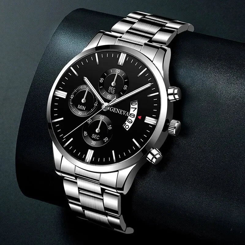 Orologio da uomo alla moda Orologio da polso al quarzo con calendario di lusso Orologi da lavoro Orologio da uomo Orologio da polso con cinturino maschile
