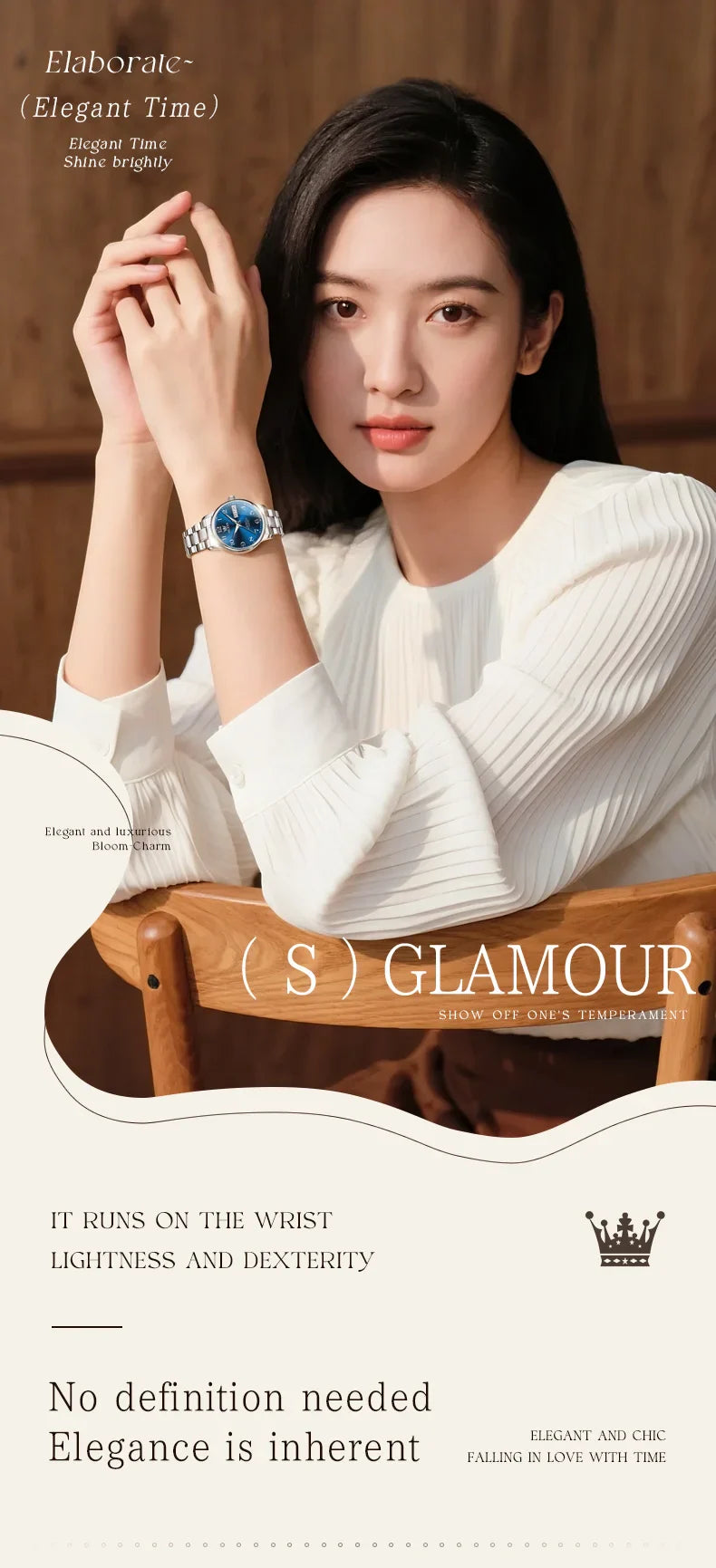OLEVS Orologio di lusso di alta qualità per donna Orologio meccanico automatico da donna impermeabile in acciaio inossidabile Orologi da donna eleganti