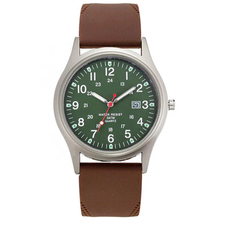 Orologi economici di marca da uomo Studenti Moda Casual Cinturino in silicone Sport Militare Data Orologio da polso al quarzo Nero Relogio Masculino
