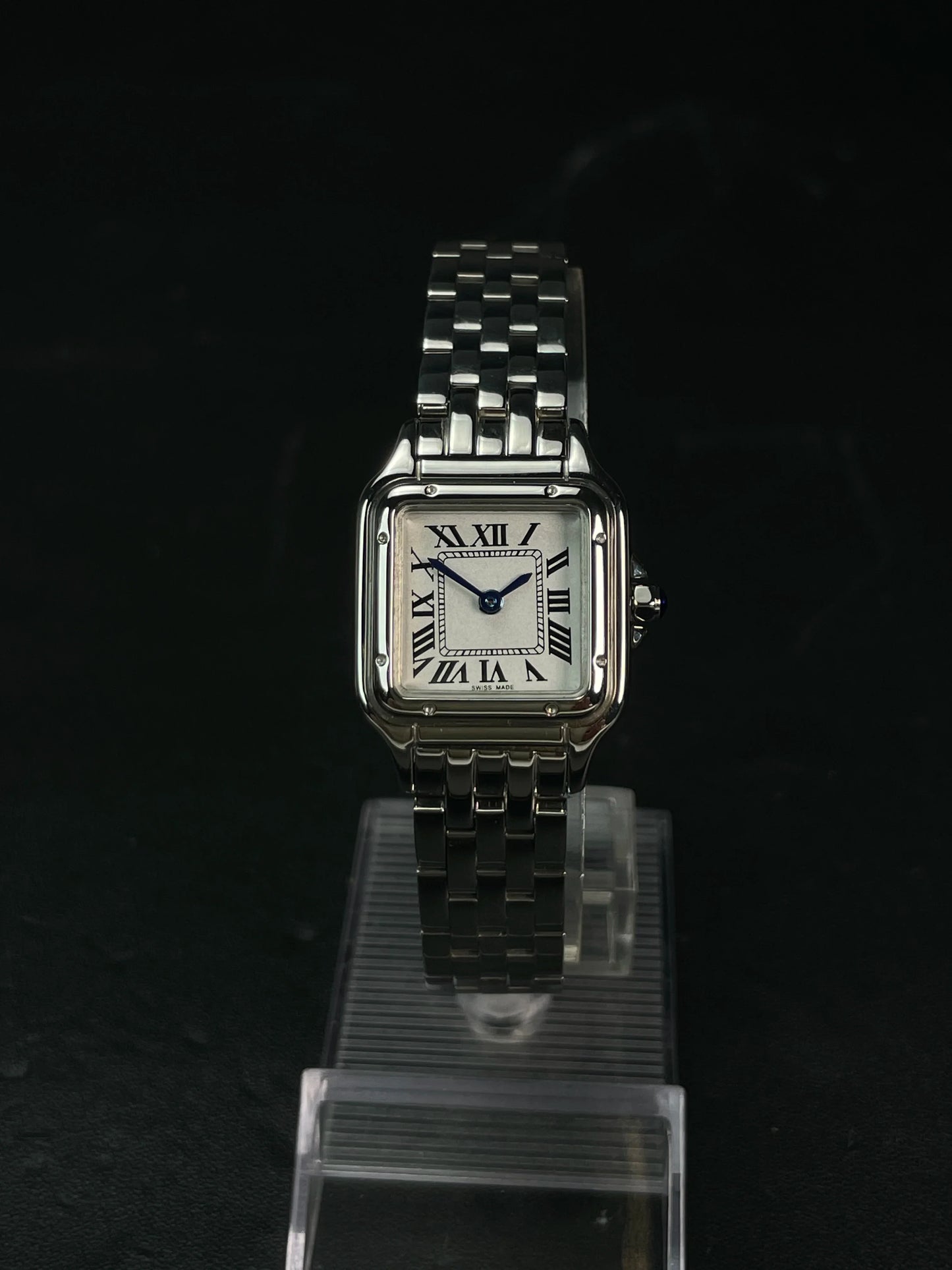 Classico orologio al quarzo quadrato retrò con numeri romani, orologio da coppia, orologio da uomo e da donna di lusso, regalo alla moda in acciaio inossidabile