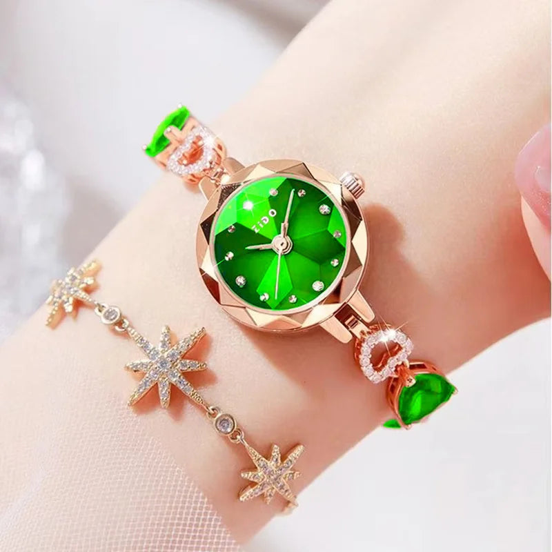 UTHAI L92 Orologio da donna di marca, orologio al quarzo da donna impermeabile con diamanti intarsiati in cristallo, di lusso, alla moda e di alta qualità.