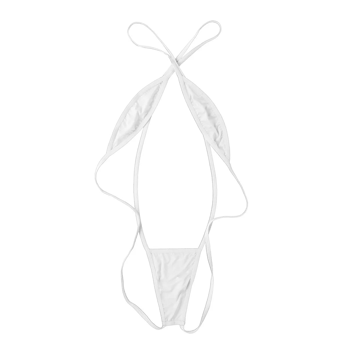 Mini micro bikini Tanga costume da bagno donna bikini set lingerie con spalline incrociate costumi da bagno senza schienale da donna