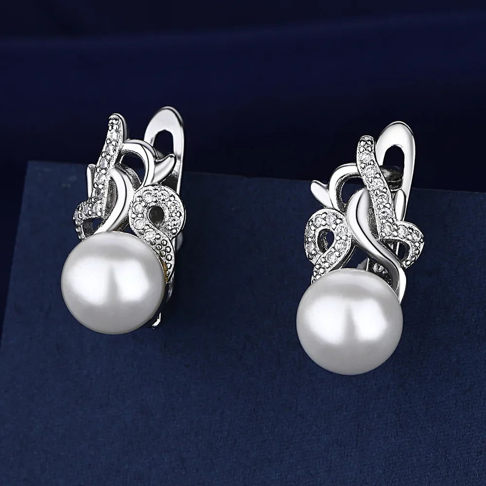 Orecchini in argento sterling 925 gioielli di alta qualità retrò modello semplice orecchini con zirconi bianchi viola vendita calda