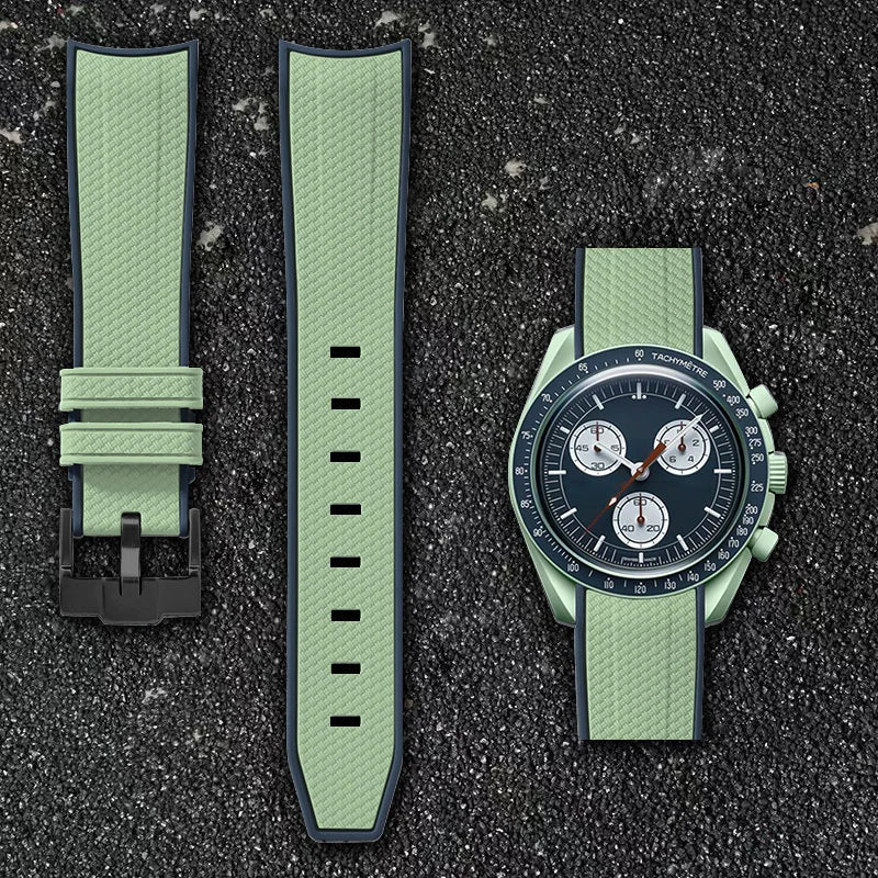 Per Omega Swatch 20mm Curva cinturino per orologio Speedmaster MoonSwatch Planet Snoopy cinturino cinturino a sgancio rapido braccialetto in gomma