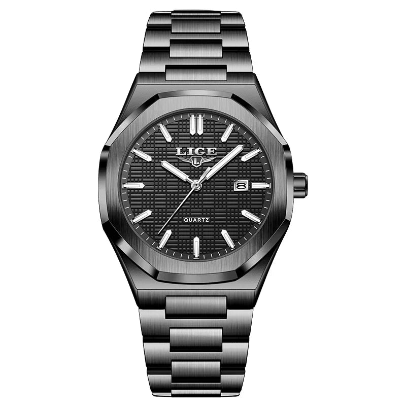 LIGE Orologio da donna elegante e lussuoso, orologio classico alla moda con data automatica, cinturino in acciaio inossidabile, orologi luminosi impermeabili per donna, regalo per signora