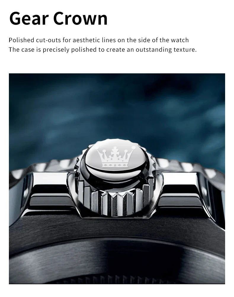 OLEVS Orologi da uomo Trend Luxury Cinturino in acciaio pregiato Grande data Orologio da polso al quarzo di marca originale per uomo Impermeabile luminoso 5885 Nuovo