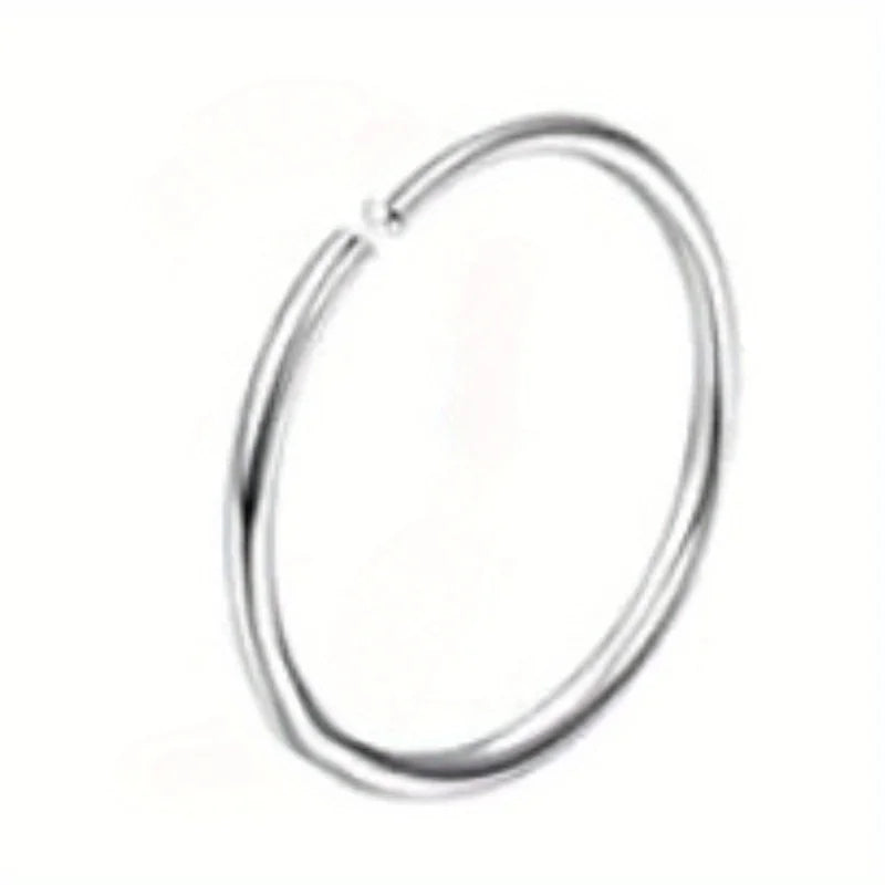 Drperfect 1pc orecchini chirurgici in acciaio inossidabile per donna uomo orecchini con retro piatto orecchini con cartilagine orecchini a cerchio con Piercing
