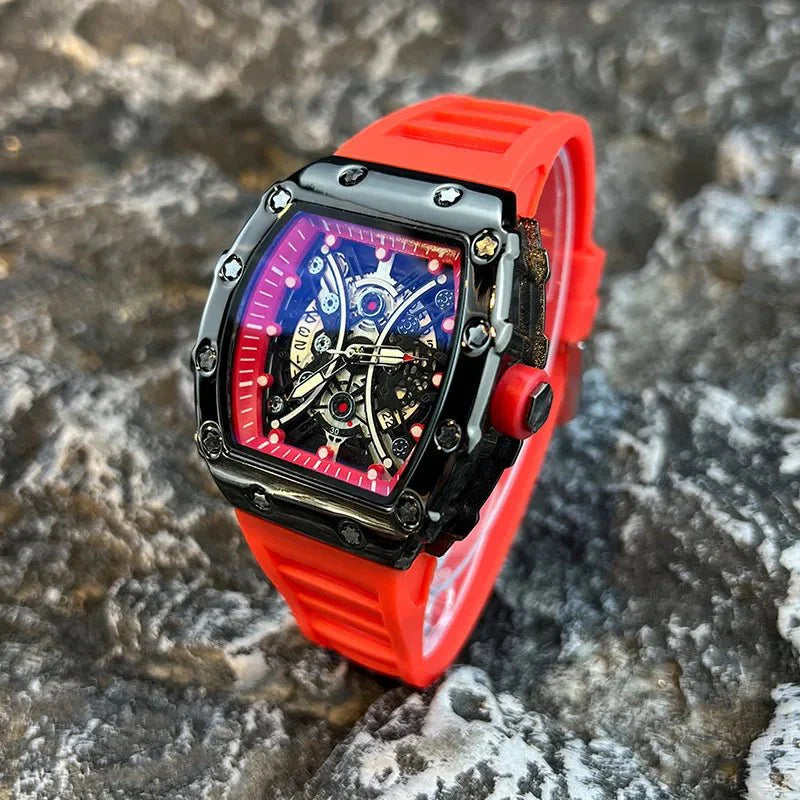 Orologio da uomo leggero marchio di lusso quadrante barile di vino orologio sportivo alla moda con bagliore notturno orologio calendario Reloj L146