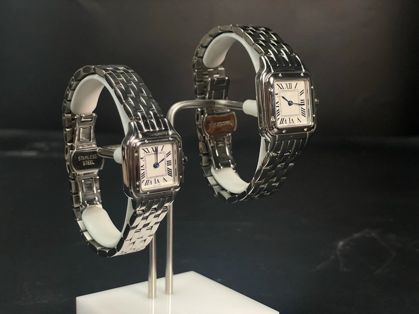 Classico orologio al quarzo quadrato retrò con numeri romani, orologio da coppia, orologio da uomo e da donna di lusso, regalo alla moda in acciaio inossidabile