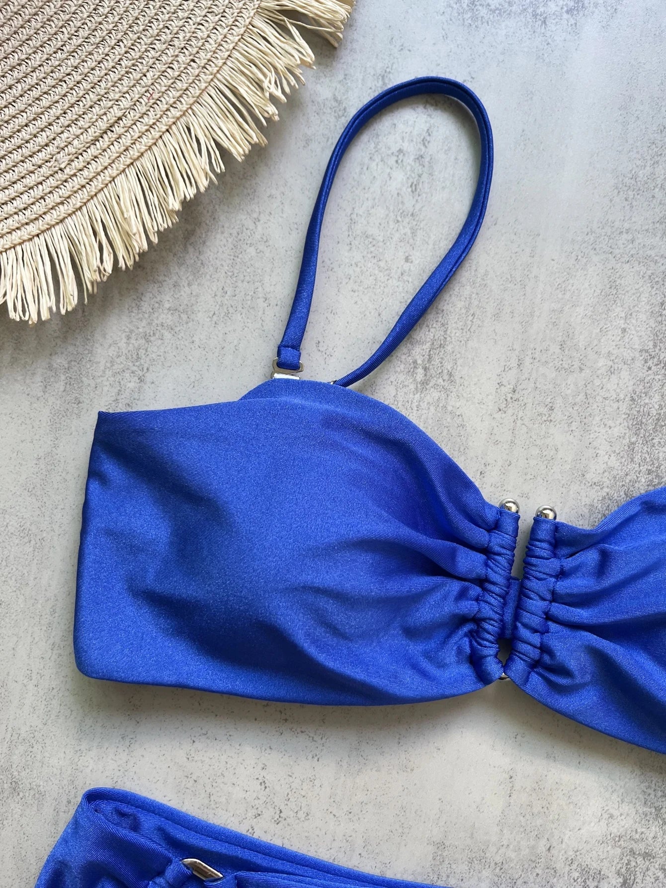 Bikini a Fascia Push-Up Donna 2024, Costume da Bagno Sexy Femminile, Set Bikini Brasiliano con Perizoma, Tinta Unita, Abbigliamento da Spiaggia