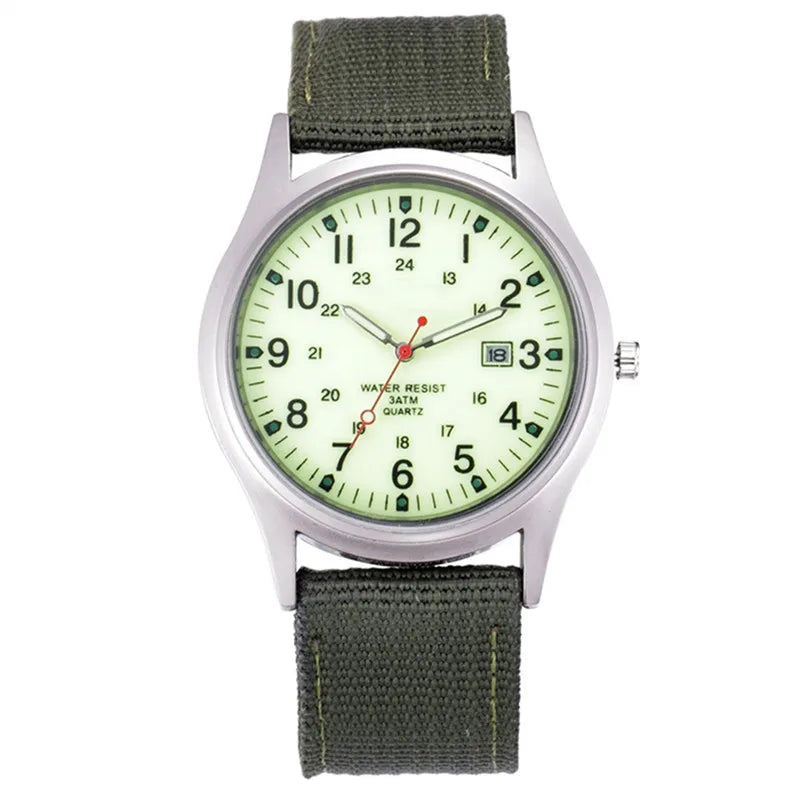 Ragazzi marca orologi economici uomo moda casual cinturino in nylon sport esercito regali data orologio da polso al quarzo fluorescente Relogio Masculino
