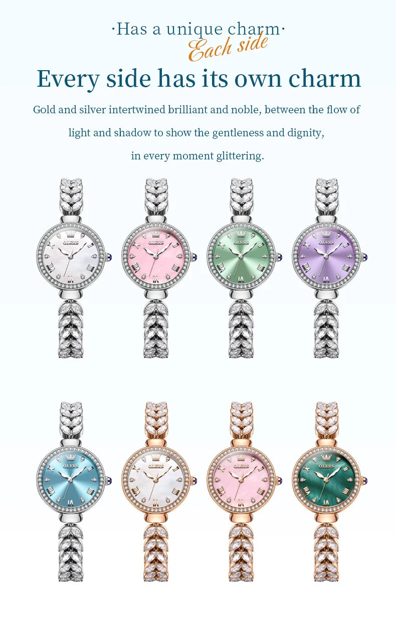 OLEVS 9971 orologio al quarzo per donna scala romana abito elegante orologio da donna moda impermeabile luminoso orologio a mano di lusso originale