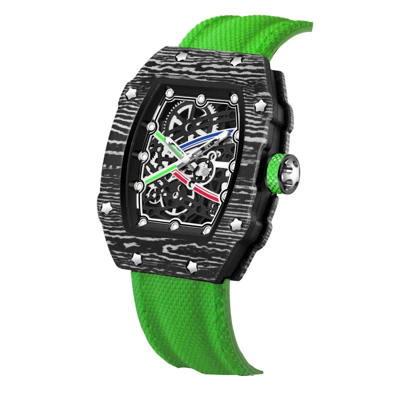 Nuovo Orologio al Quarzo Trendy Ultra-Sottile a Forma di Botte di Vino con Cinturino in Nylon, Elegante e alla Moda