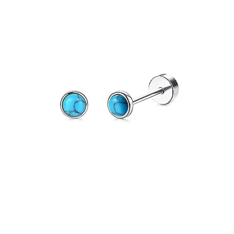 2 pz/set In Acciaio Inox Cuore Luna Earbone Della Vite Della Vite Della Sfera Orecchini con perno per Le Donne di Modo Dell'orecchio Trago Cartilagine Body Piercing