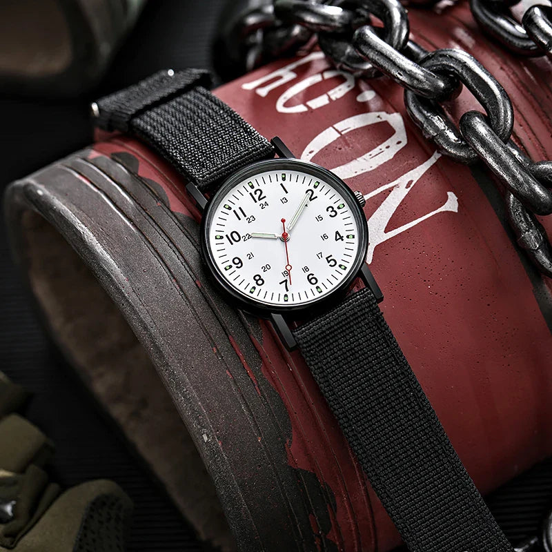 Orologio da polso sportivo al quarzo da polso da uomo con cinturino in Nylon luminoso orologi da polso resistenti agli urti