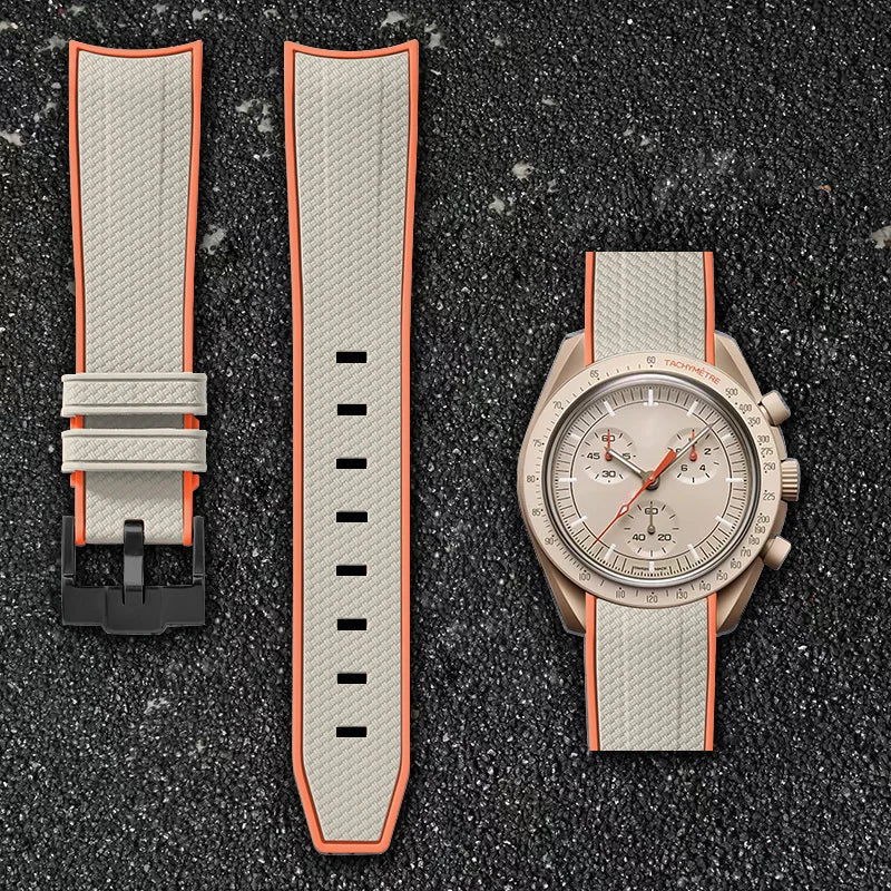Per Omega Swatch 20mm Curva cinturino per orologio Speedmaster MoonSwatch Planet Snoopy cinturino cinturino a sgancio rapido braccialetto in gomma
