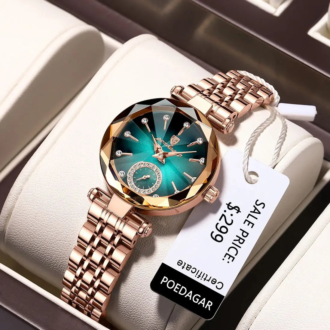 POEDAGAR Orologi al quarzo da donna eleganti di lusso Orologio impermeabile in acciaio inossidabile per donna Orologio da polso da donna alla moda casual reloj