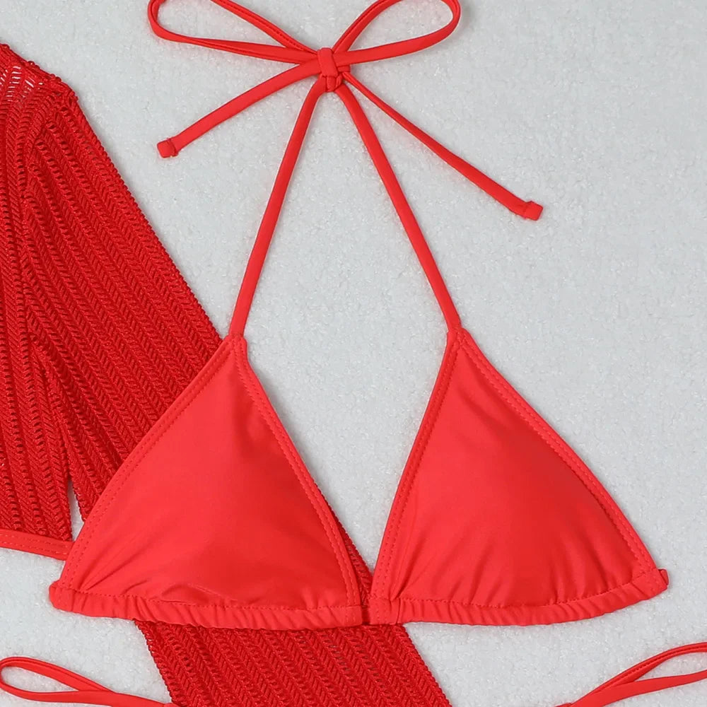 2026 Bikini sexy Costumi da bagno femminili Costumi da bagno a tre pezzi da donna Costumi da bagno da spiaggia Costumi da bagno Bikini brasiliano Set Bagnante da piscina