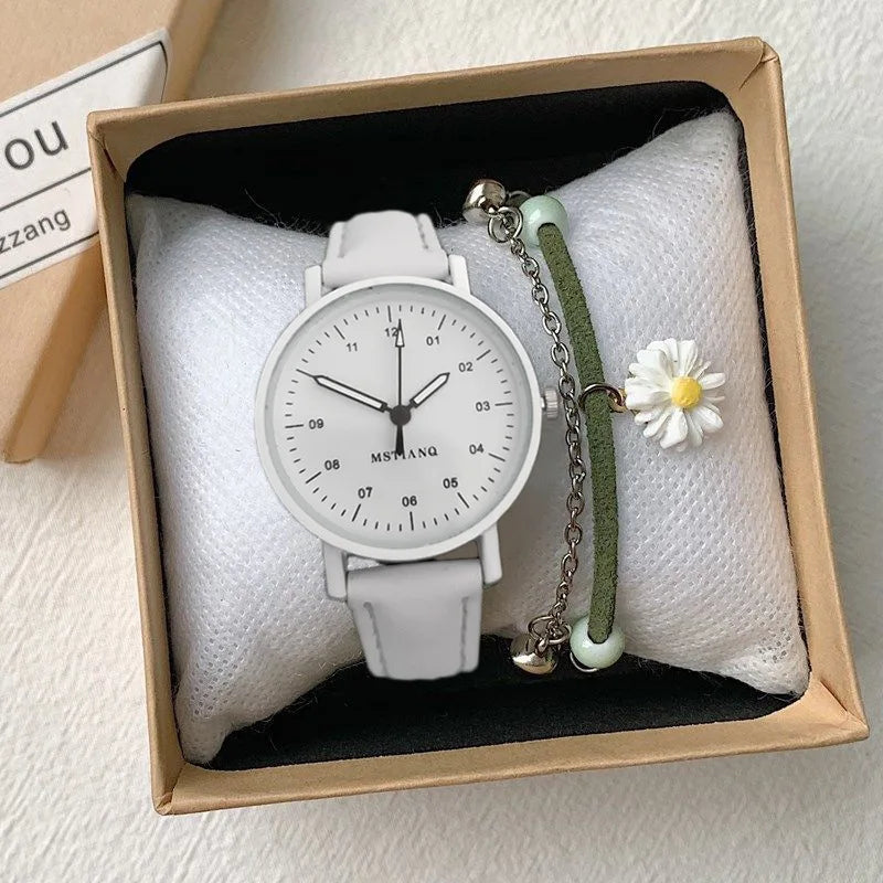 YIKAZE orologio da donna cinturino in pelle PU orologi al quarzo da donna orologio da polso da donna con quadrante rotondo impermeabile orologio da polso da donna