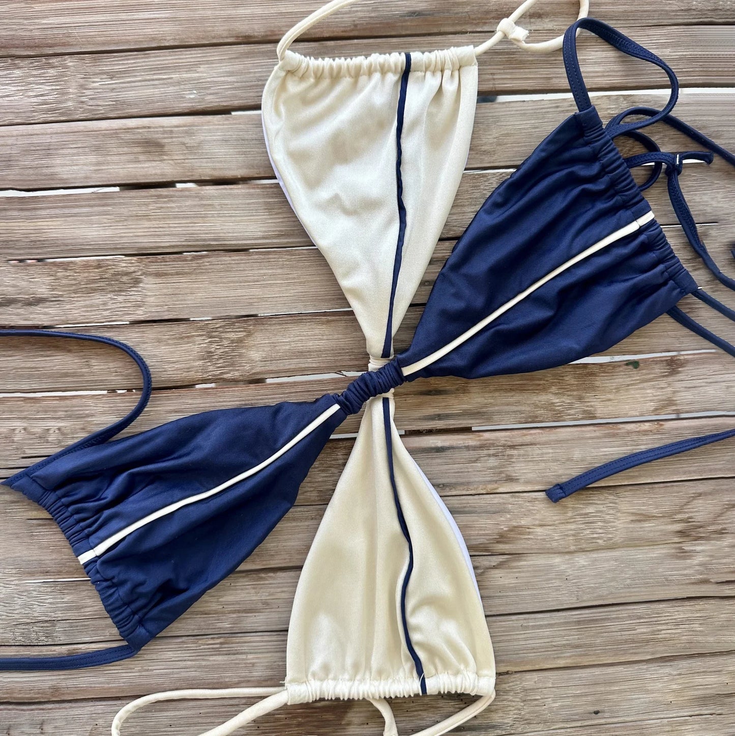 Bandeau Biquini 2025 Costume da bagno donna sexy Costumi da bagno femminili Micro bikini Set costume da bagno Beachwear Blu lucido Biquini brasiliano