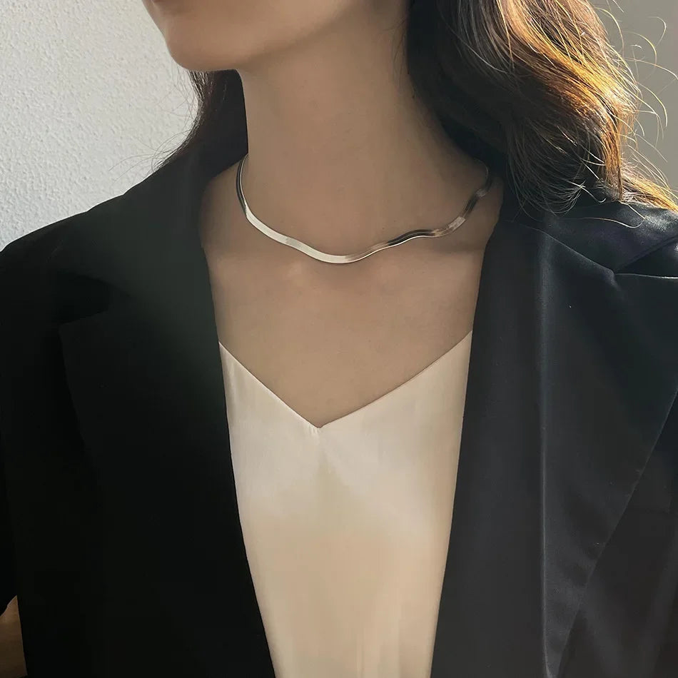 Set di collane con bracciale a catena in argento sterling 925 da 4 mm per donna uomo set di gioielli da sposa per feste di moda regali