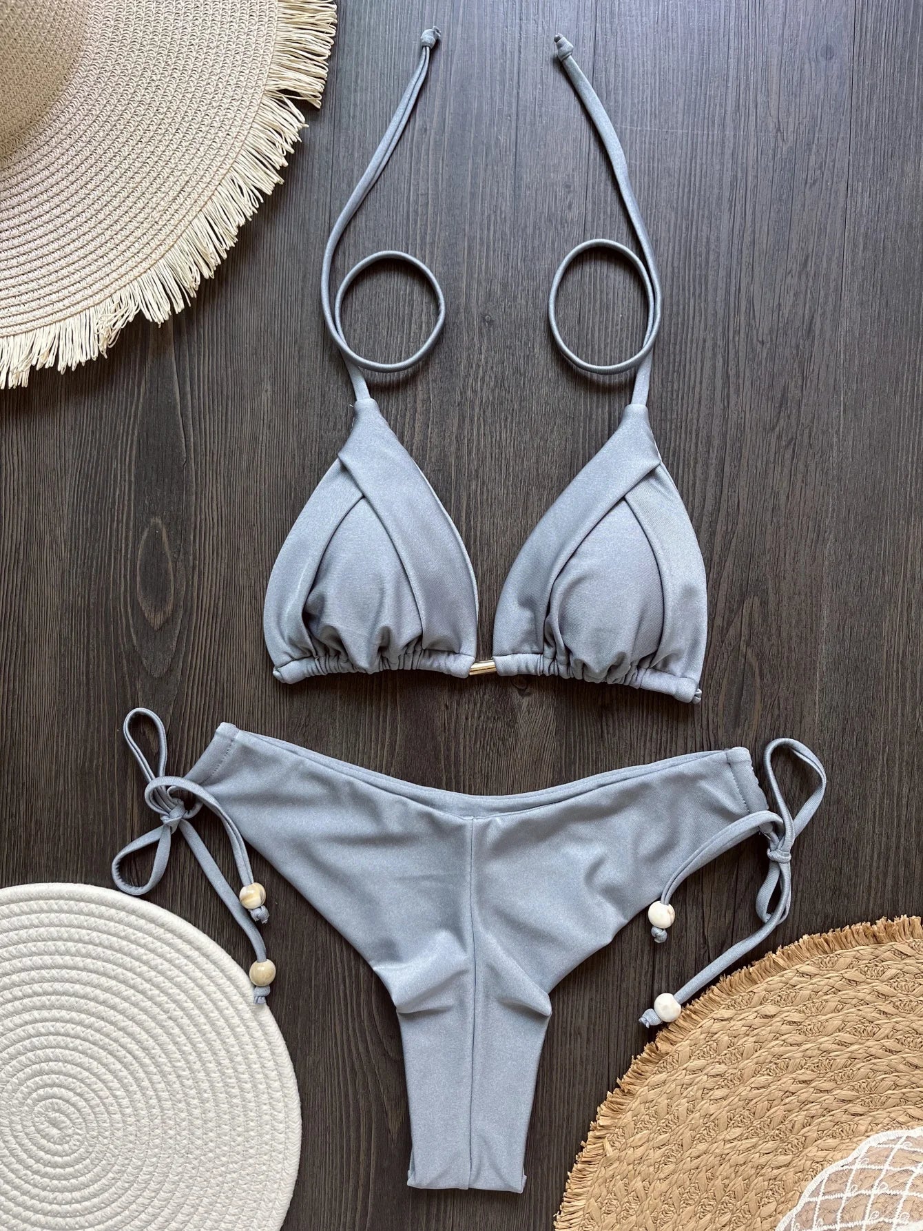 RUOTONGSEPT 2025 Nuovo Sexy Costume da Bagno Triangolare in 13 Colori per Donne, Bikini Brasiliano, Costume Push-Up, Set Bikini da Spiaggia