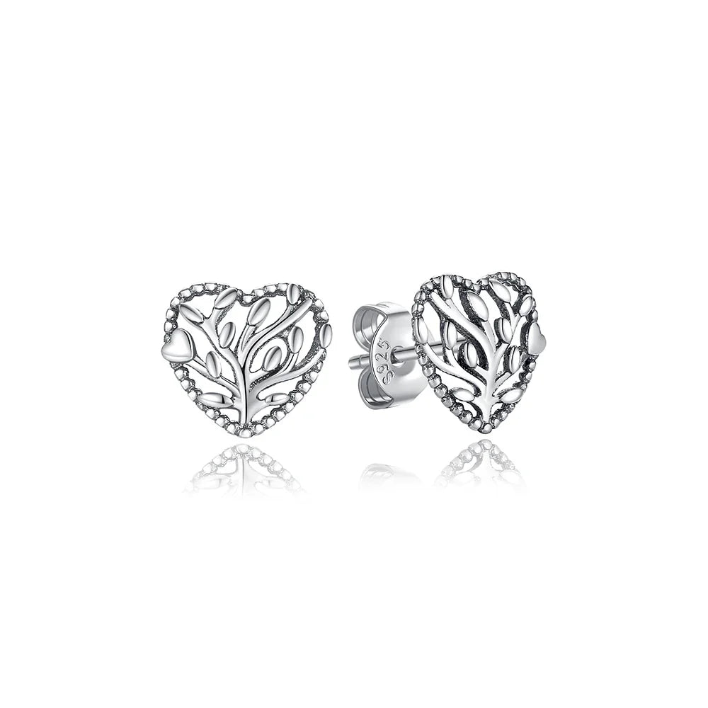 Orecchini Originali in Argento Sterling 925, Modello 2026, a Perno e a Cerchio con Cristalli, per Donna, in Oro Rosa, con Corona, Cuore, Infinito, Ape, Gioielli