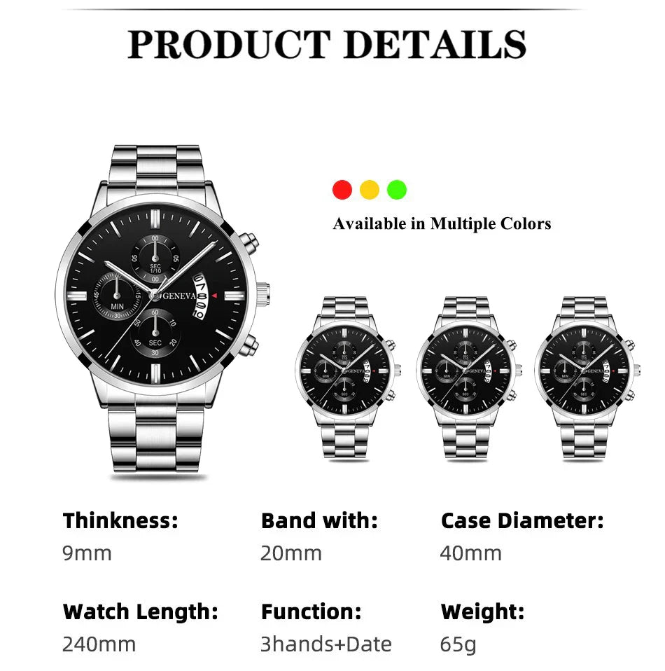Orologio da uomo alla moda Orologio da polso al quarzo con calendario di lusso Orologi da lavoro Orologio da uomo Orologio da polso con cinturino maschile