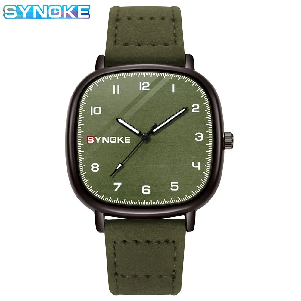 SYNOKE orologio al quarzo da uomo Fashion Simple Business Belt orologio al quarzo per uomo orologio da polso per studenti sport Non meccanico