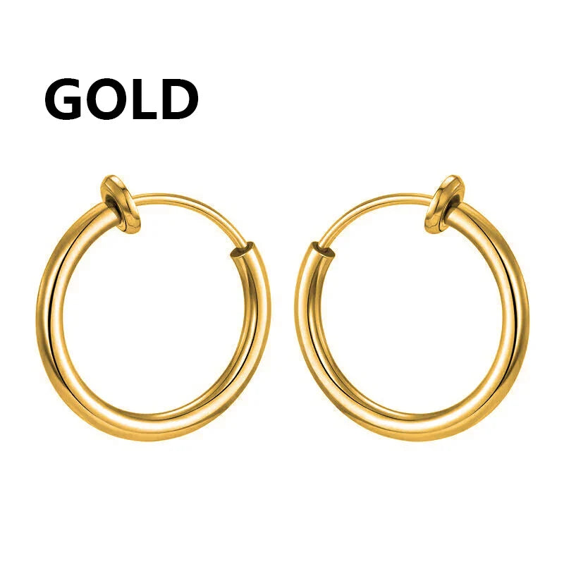 1/16 paia di orecchini a bottone magnetici da uomo in acciaio inossidabile con croce Non penetrante orecchini a cerchio Unisex CZ Magnet Clip on Earring