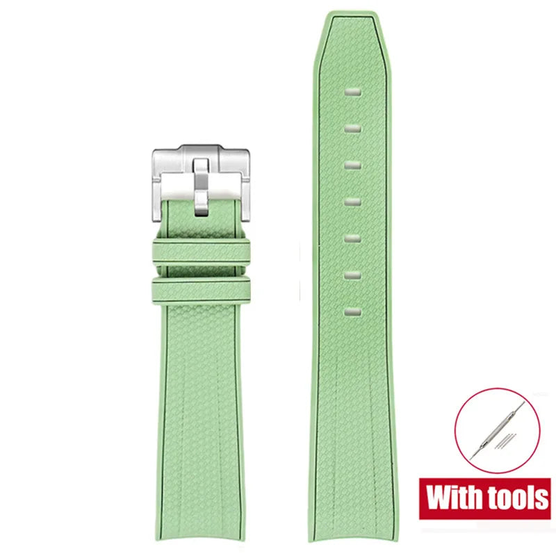 Cinturino in gomma per Swatch X Omega Joint MoonSwatch Cinturino sportivo impermeabile da 20 mm Cinturino con estremità curva in silicone per uomo donna