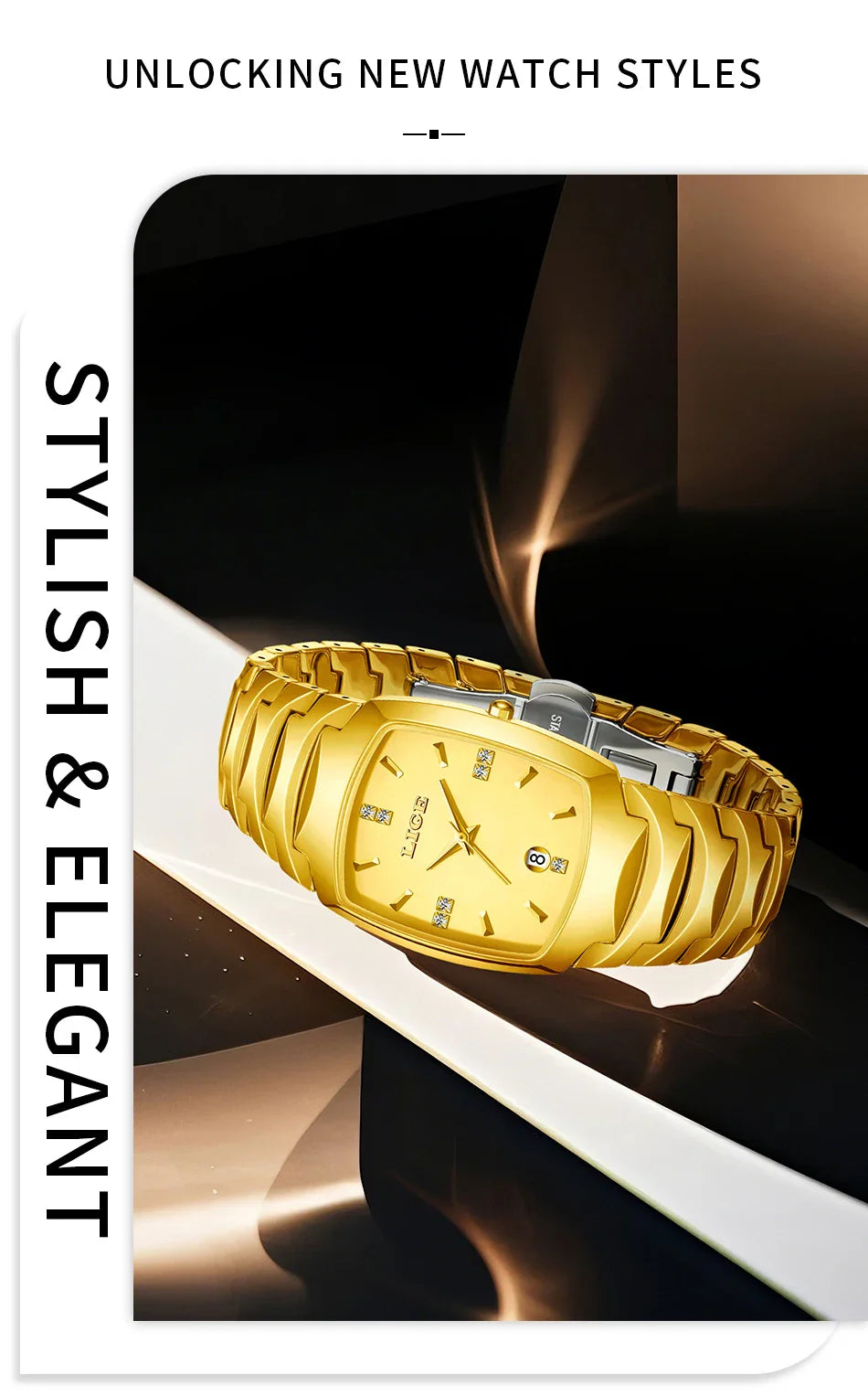 LIGE Orologio da Donna di Lusso alla Moda, Elegante e Semplice, in Acciaio Inossidabile, Casual, al Quarzo, con Calendario, Regalo Romantico per Signore, Novità