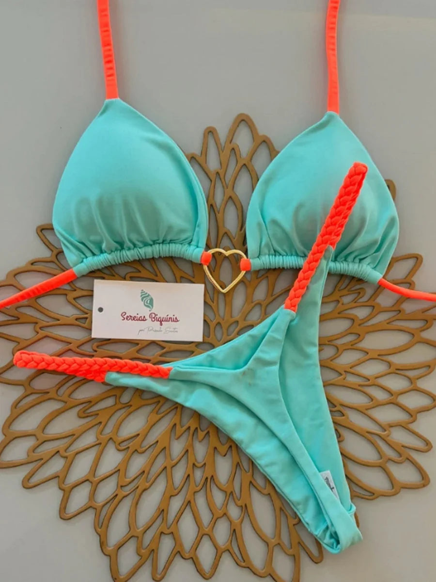 Micro Bikini 2026 Costume da bagno donna Nuovo costume da bagno sexy Halter Bikini Set brasiliano Biquini Perizoma femminile Beachwear Party Wear