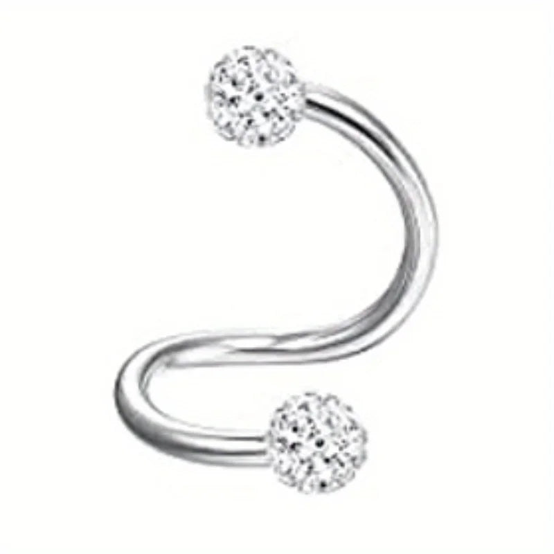 Drperfect 1pc orecchini chirurgici in acciaio inossidabile per donna uomo orecchini con retro piatto orecchini con cartilagine orecchini a cerchio con Piercing
