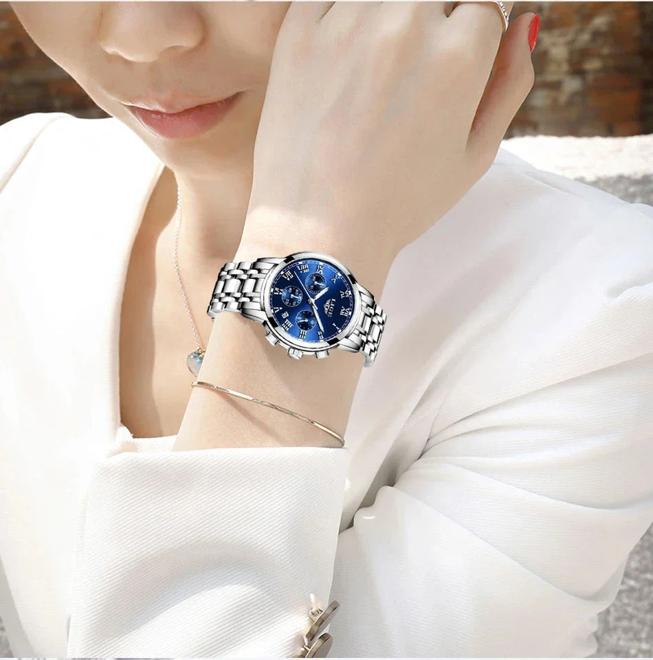 LIGE 2024 nuove donne di moda orologi da donna top brand di lusso creativo bracciale da donna in acciaio orologi orologio impermeabile al quarzo femminile