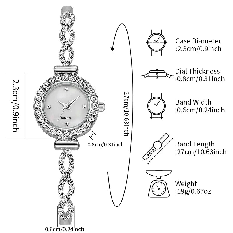 Orologio da donna con strass alla moda, bracciale da donna, orologi al quarzo, orologio Relogio