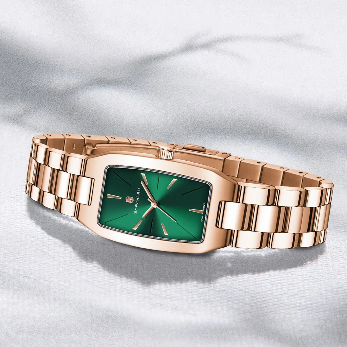 SAPPHEROLuxury Orologio da donna Cinturino in acciaio inossidabile Orologio impermeabile Quadrante ultrasottile Orologio da donna semplice alla moda Orologio accurato