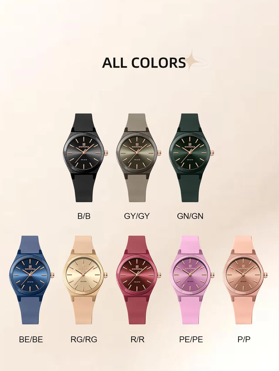 NAVIFORCE 2025 Orologi moda donna Orologio al quarzo Sport Cinturino in silicone Orologi da polso da donna Orologio semplice Regalo relogios feminino