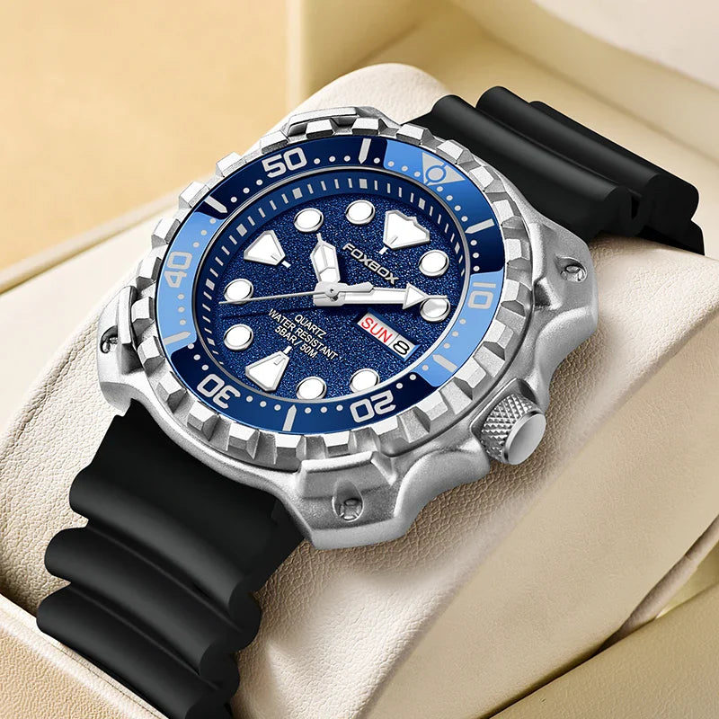 Orologio da uomo LIGE 2026 alla moda, orologio sportivo di lusso con quadrante grande, impermeabile, luminoso, al quarzo, con datario, per uomo, marca Foxbox