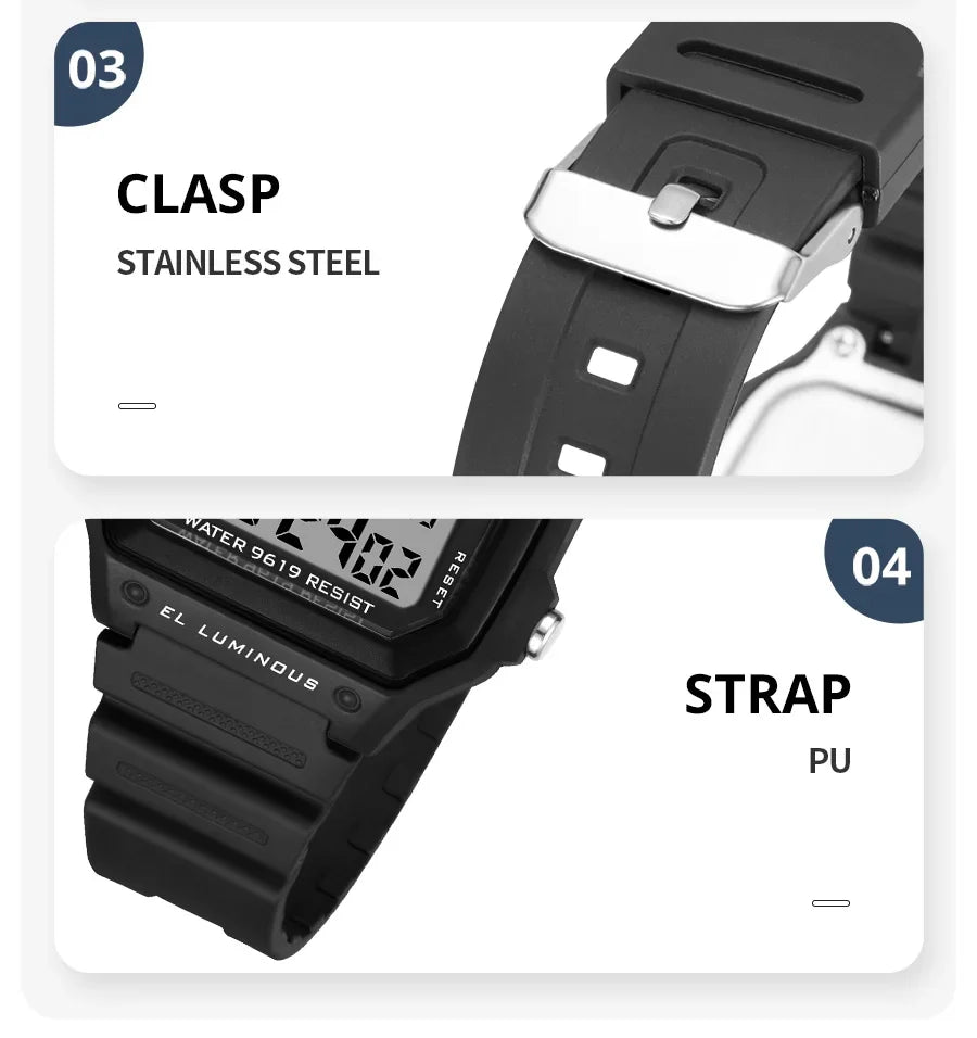 SYNOKE Military Digital Watches Men Sports cronografo luminoso impermeabile maschile orologi da polso elettronici Relogio Masculino