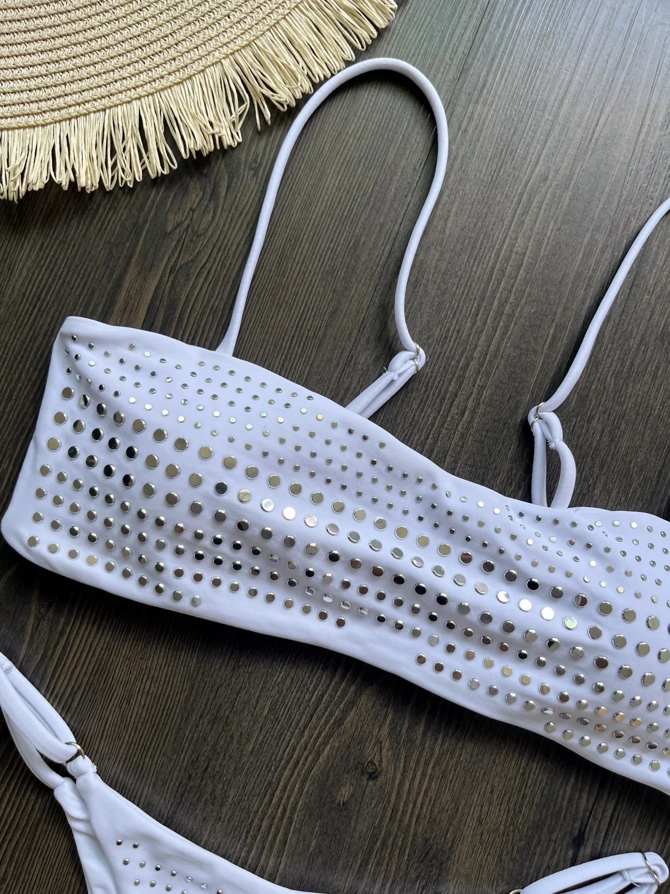 2025 Diamante Bikini Donne Sexy Costume Da Bagno A Fascia Biquini Push Up Costumi Da Bagno Femminile Lucido Costumi da Bagno Floreale Tuta Beachwear