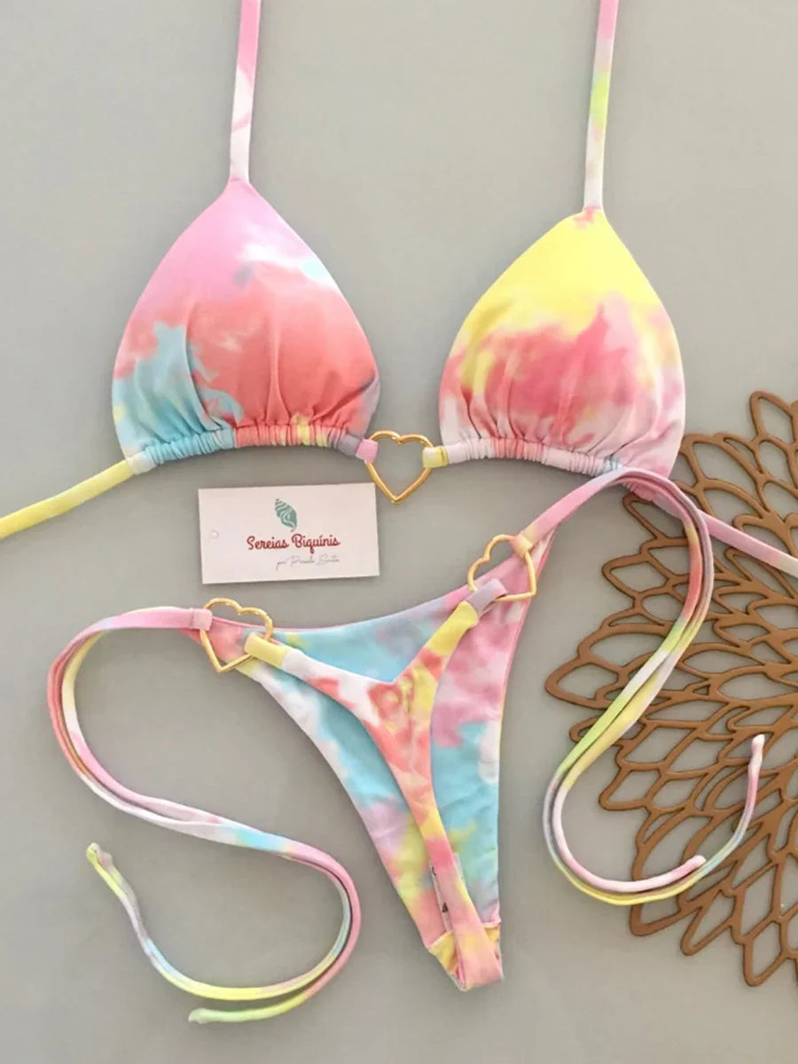 Micro Bikini 2026 Costume da bagno donna Nuovo costume da bagno sexy Halter Bikini Set brasiliano Biquini Perizoma femminile Beachwear Party Wear
