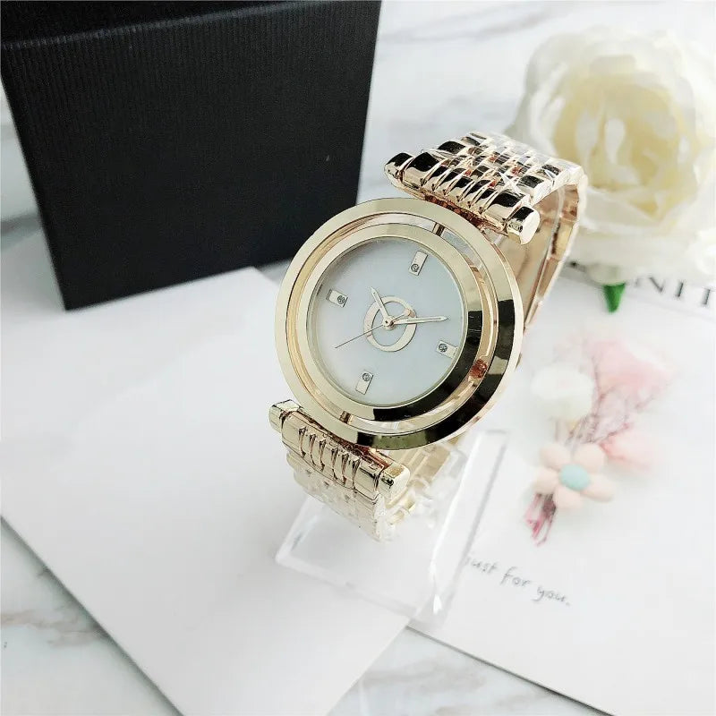 Orologio da Polso Semplice ed Elegante Automatico al Quarzo in Acciaio Inossidabile per Donna Montre Homme Relogio Feminino