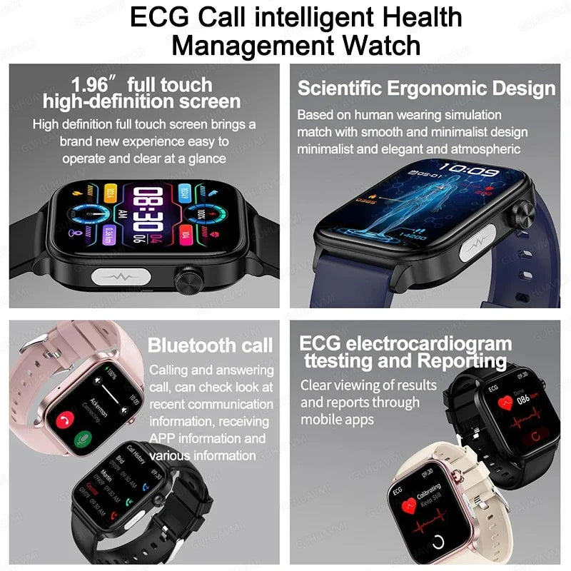 Nuovo 2025 Smartwatch per XIAOM1 con ECG+PPG, Monitoraggio Grasso Sanguigno e Acido Urico, Frequenza Cardiaca, Pressione Sanguigna, Chiamate Bluetooth per Uomini e Donne