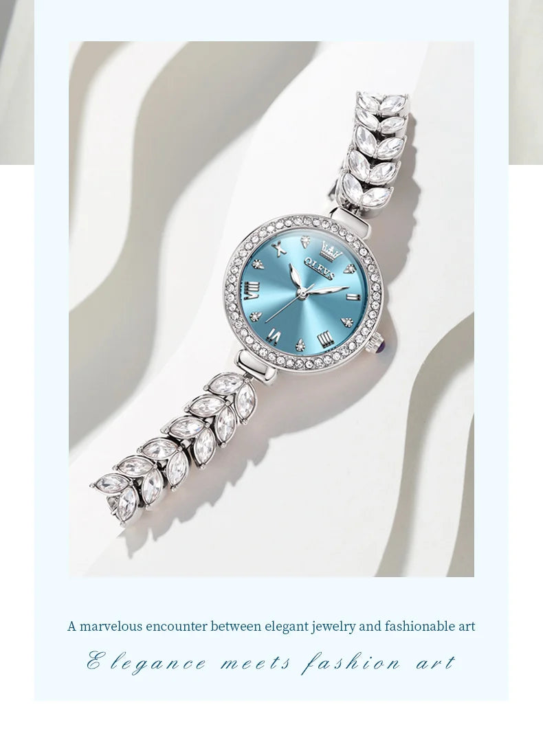 OLEVS 9971 orologio al quarzo per donna scala romana abito elegante orologio da donna moda impermeabile luminoso orologio a mano di lusso originale
